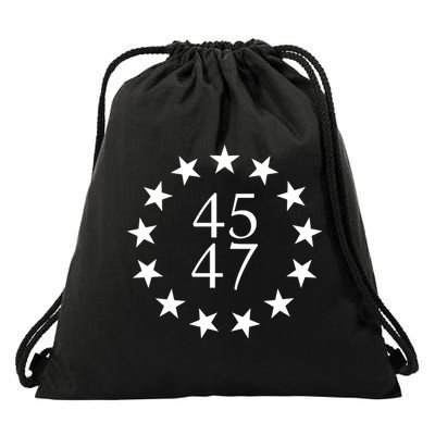 45 47 Trump 2024 Betsy Ross Flag 1776 USA Pro Trump For President Drawstring Bag