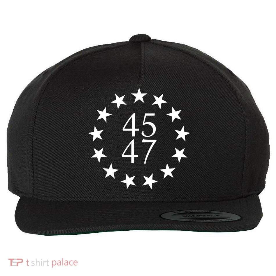 45 47 Trump 2024 Betsy Ross Flag 1776 USA Pro Trump For President Wool Snapback Cap
