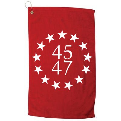45 47 Trump 2024 Betsy Ross Flag 1776 USA Pro Trump For President Golf Towel