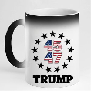 45 47 Trump 11oz Black Color Changing Mug