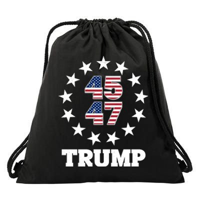 45 47 Trump Drawstring Bag