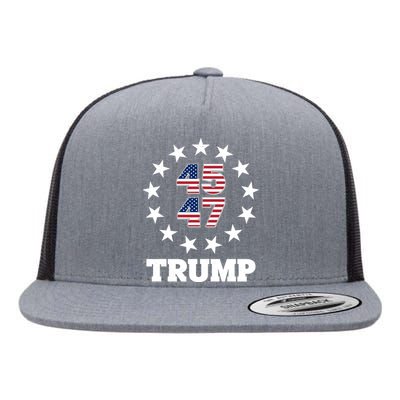 45 47 Trump Flat Bill Trucker Hat