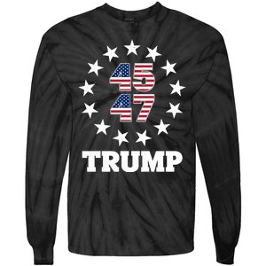 45 47 Trump Tie-Dye Long Sleeve Shirt