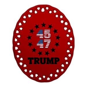 45 47 Trump Ceramic Oval Ornament