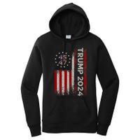 45 47 Trump 2024 American Flag Women's Pullover Hoodie