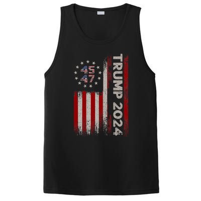 45 47 Trump 2024 American Flag PosiCharge Competitor Tank