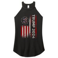 45 47 Trump 2024 American Flag Women's Perfect Tri Rocker Tank