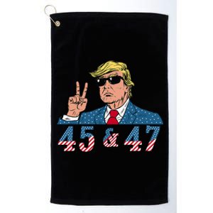 45 47 Trump Vote Elect Won Platinum Collection Golf Towel