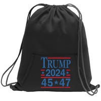 45 47 Trump 2024 American Flag Vote Trump Sweatshirt Cinch Pack Bag