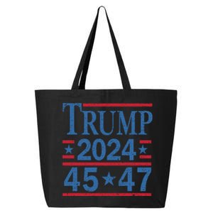 45 47 Trump 2024 American Flag Vote Trump 25L Jumbo Tote