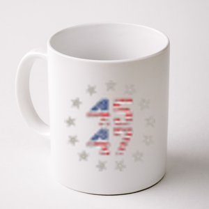 45 47 Trump 2024 American Flag Coffee Mug