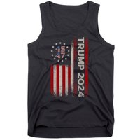 45 47 Trump 2024 American Flag Tank Top