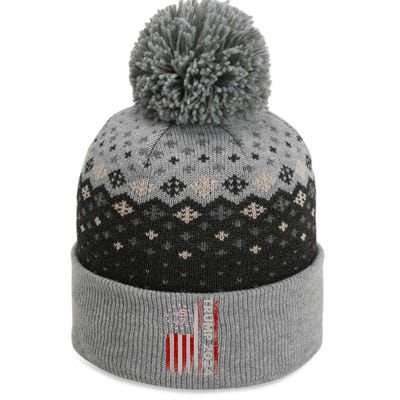 45 47 Trump 2024 American Flag The Baniff Cuffed Pom Beanie