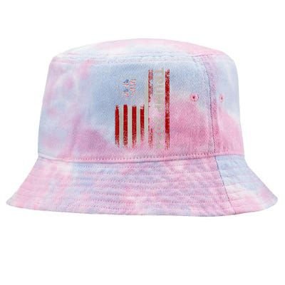 45 47 Trump 2024 American Flag Tie-Dyed Bucket Hat