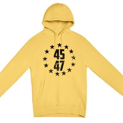 45 47 Trump 2024 American Flag Trump 2024 Premium Pullover Hoodie