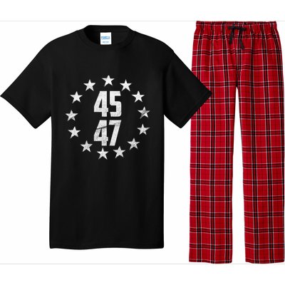 45 47 Trump 2024 American Flag Trump 2024 Pajama Set