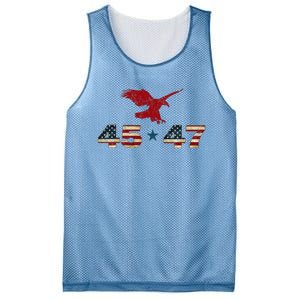 45 47 Trump 2024 President Election Patriotic Eagle Mesh Reversible Basketball Jersey Tank