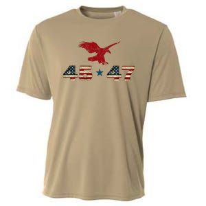 45 47 Trump 2024 President Election Patriotic Eagle Cooling Performance Crew T-Shirt