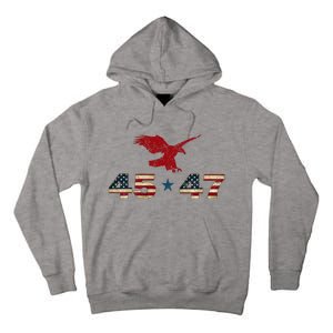 45 47 Trump 2024 President Election Patriotic Eagle Tall Hoodie