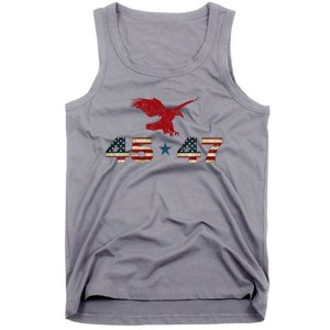 45 47 Trump 2024 President Election Patriotic Eagle Tank Top