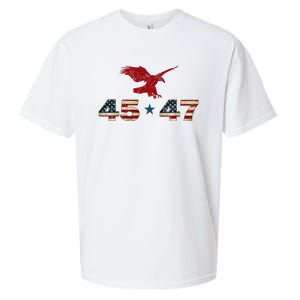 45 47 Trump 2024 President Election Patriotic Eagle Sueded Cloud Jersey T-Shirt