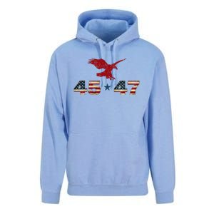 45 47 Trump 2024 President Election Patriotic Eagle Unisex Surf Hoodie