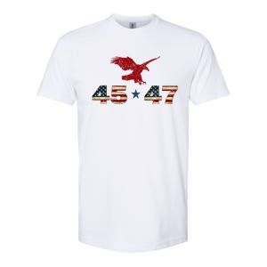 45 47 Trump 2024 President Election Patriotic Eagle Softstyle CVC T-Shirt