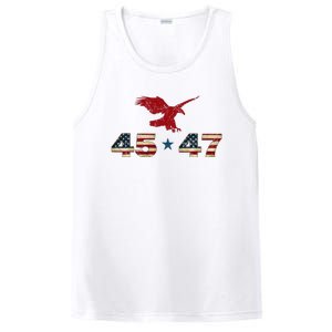 45 47 Trump 2024 President Election Patriotic Eagle PosiCharge Competitor Tank