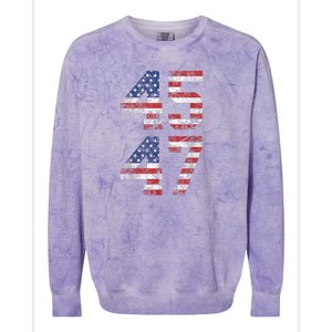 45 47 Trump 2024 Colorblast Crewneck Sweatshirt