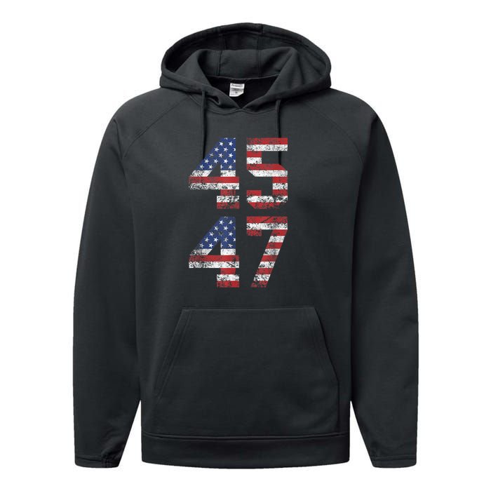 45 47 Trump 2024 Performance Fleece Hoodie