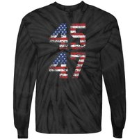 45 47 Trump 2024 Tie-Dye Long Sleeve Shirt