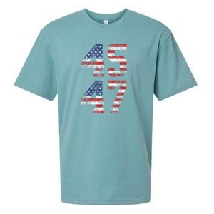 45 47 Trump 2024 Sueded Cloud Jersey T-Shirt