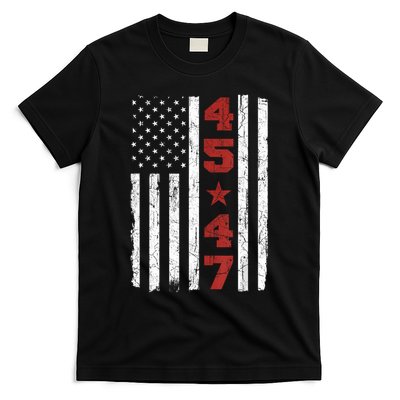 45 47 Trump Vintage Usa Flag President Election Politic T-Shirt