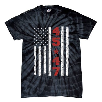 45 47 Trump Vintage Usa Flag President Election Politic Tie-Dye T-Shirt
