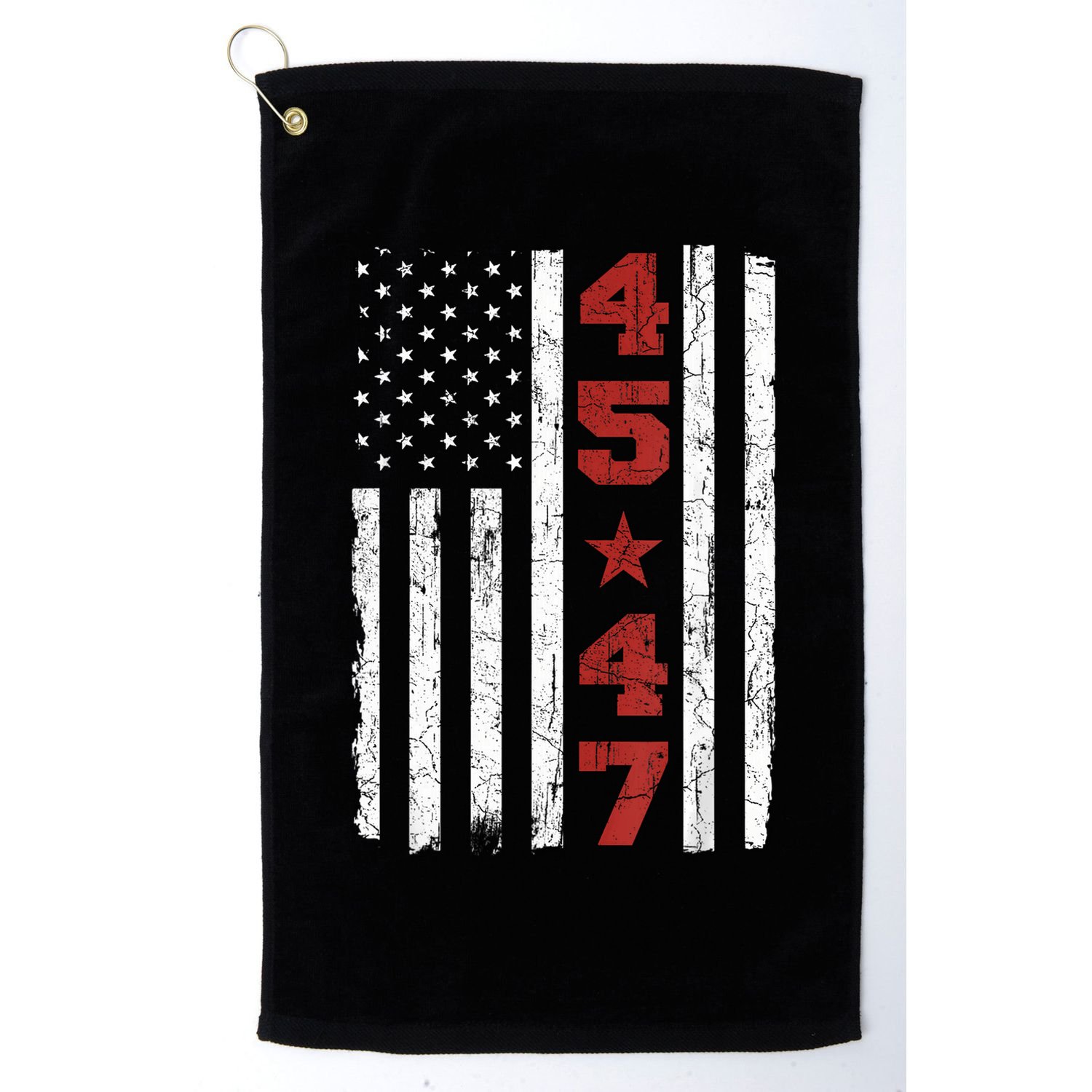 45 47 Trump Vintage Usa Flag President Election Politic Golf Towel