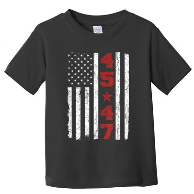 45 47 Trump Vintage Usa Flag President Election Politic Toddler T-Shirt