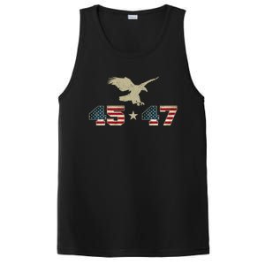 45 47 Trump 2024 President Election Patriotic Eagle Usa Flag Gift PosiCharge Competitor Tank