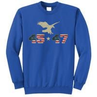 45 47 Trump 2024 President Election Patriotic Eagle Usa Flag Gift Sweatshirt