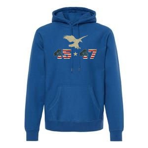 45 47 Trump 2024 President Election Patriotic Eagle Usa Flag Gift Premium Hoodie