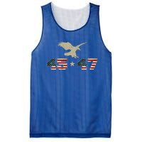 45 47 Trump 2024 President Election Patriotic Eagle Usa Flag Gift Mesh Reversible Basketball Jersey Tank