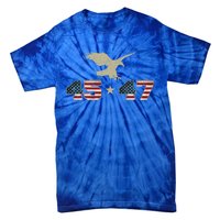 45 47 Trump 2024 President Election Patriotic Eagle Usa Flag Gift Tie-Dye T-Shirt