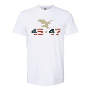 45 47 Trump 2024 President Election Patriotic Eagle Usa Flag Gift Softstyle CVC T-Shirt