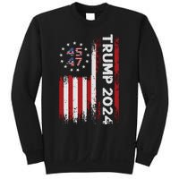 45 47 Trump 2024 American Flag Sweatshirt