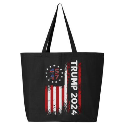 45 47 Trump 2024 American Flag 25L Jumbo Tote