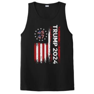 45 47 Trump 2024 American Flag PosiCharge Competitor Tank