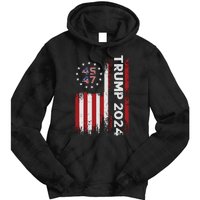 45 47 Trump 2024 American Flag Tie Dye Hoodie