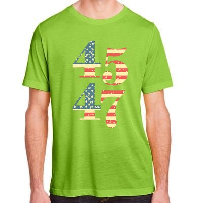 45 47 Trump 2024 Vintage Flag Support Trump 45 47 Adult ChromaSoft Performance T-Shirt