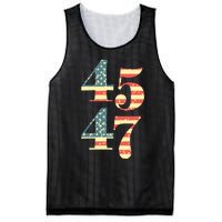 45 47 Trump 2024 Vintage Flag Support Trump 45 47 Mesh Reversible Basketball Jersey Tank