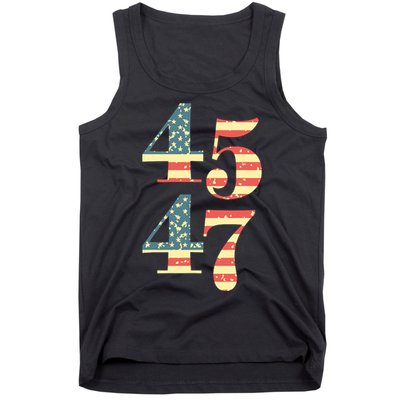 45 47 Trump 2024 Vintage Flag Support Trump 45 47 Tank Top