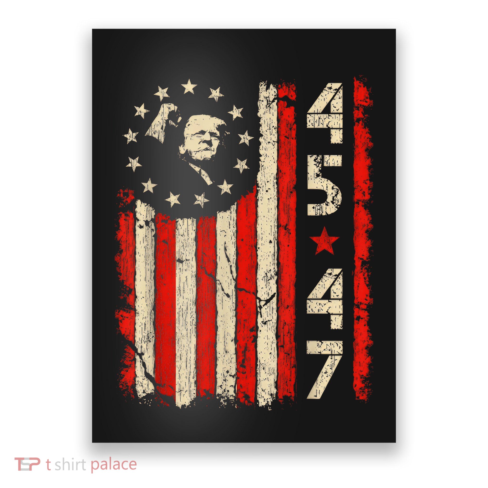45 47 Trump President Inauguration Usa Retro Trump 2025 Flag Poster